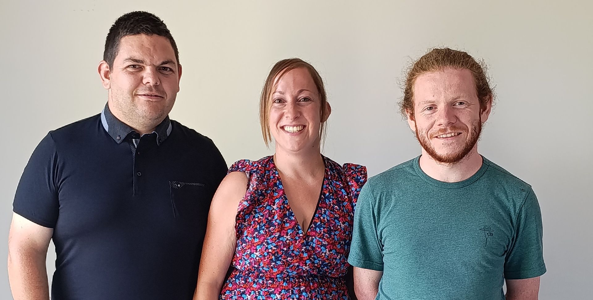 Fabien, Aurélie et Damien Gigan, les trois associés de Chouette Vision, installateur de vidéosurveillance à Segré-en-Anjou-Bleu