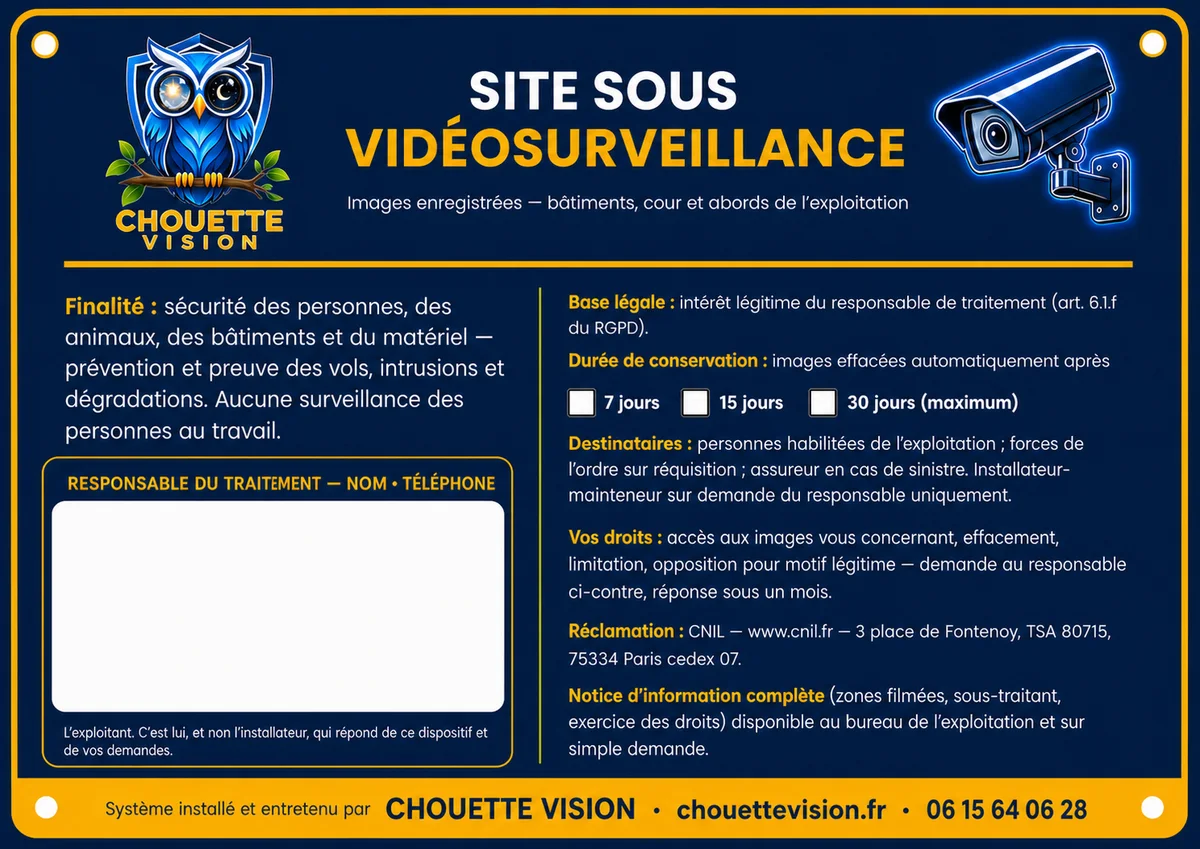Panneau de vidéosurveillance : quand et comment informer